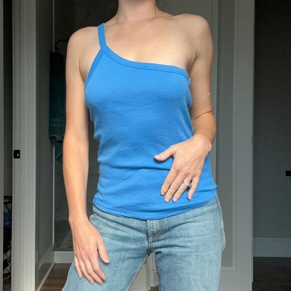 Free People One Way Or Another Tank Blue Size Size Medium NWT - Picture 1 of 7